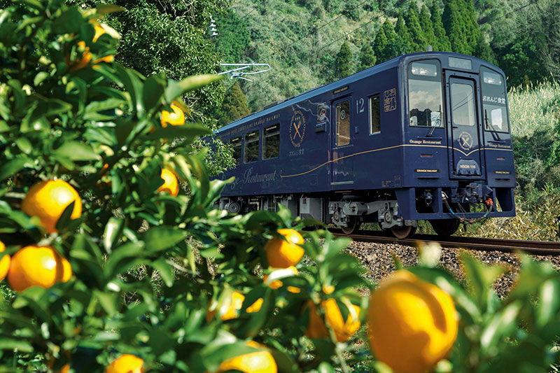 おれんじ食堂列車とみかん